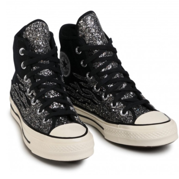 Converse Glitter Shine Chuck 70 High Top Black - Picture 2 of 6